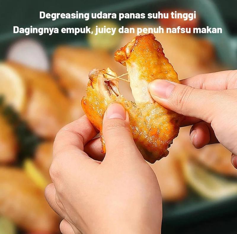 ALLIANCE Air Fryer 1200 Watt 4,5L layar digital terlihat kaca Low Watt Hemat Listrik Mesin Penggoreng 2