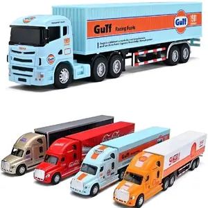 Mainan Diecast Truck Kontainer Box Miniatur Diecast Truk Container Box Mainan Mobil Heavy Truck  untuk Penggemar Truk Miniatur