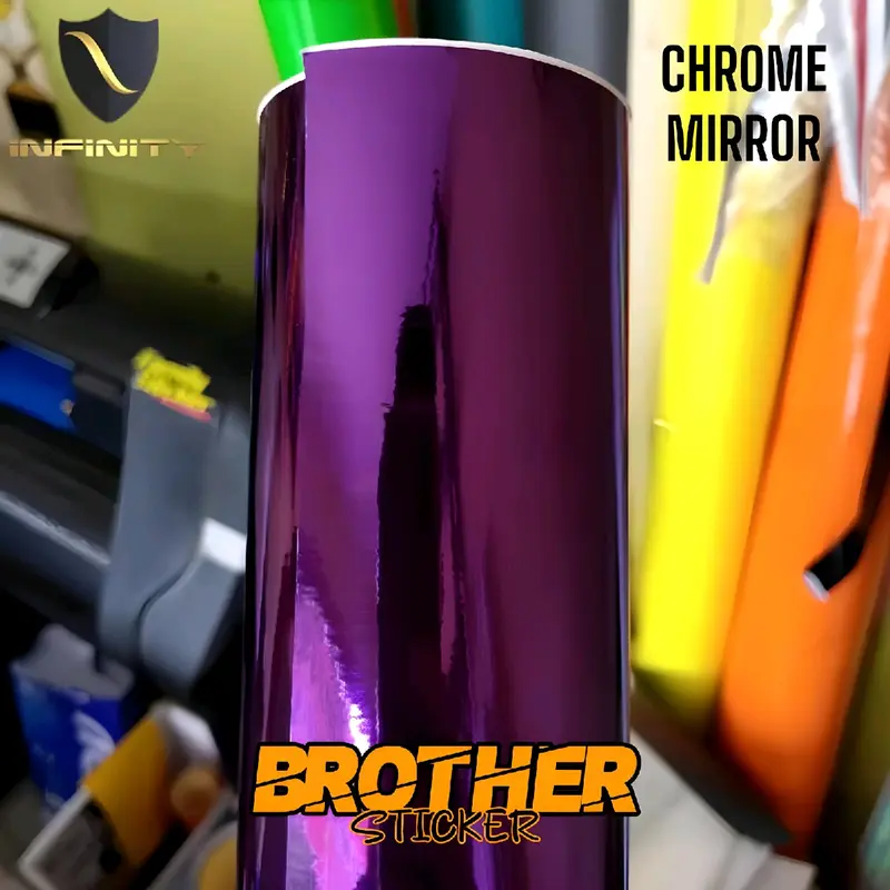 stiker skotlet ungu violet chrome mirror sticker ungu candy glossy metalik Motorcycle 5