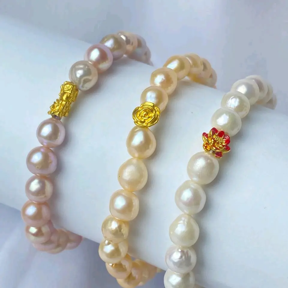[C05] Gelang Emas Charm Mutiara cocok harian Bracelets Elegan