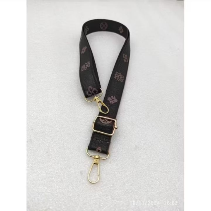 Tali Strap Tas Selempang Motif Webbing Tebal ACC Gold Dijamin Kuat Panjang 120 cm Lebar 2,5 cm