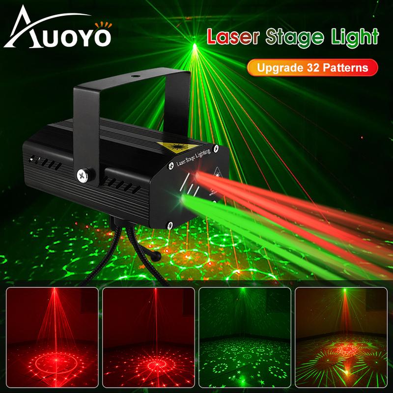 Đèn Sân Khấu Laser RGB, Auoyo, 32 Mẫu, Đèn Máy Chiếu Tiệc Tùng, Đèn Nhấp Nháy Kích Hoạt Âm Thanh Disco DJ, Máy Chiếu Laser LED RGB, Thích Hợp Cho Sinh Nhật, Đám Cưới, KTV, Quán Bar, Buổi Hòa Nhạc, Phích Cắm USB