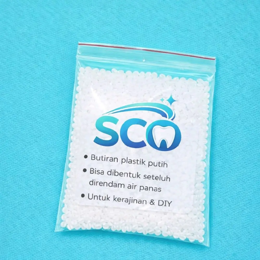 SCO Granul Plastik 10 Gram Thermoplastic DIY Serbaguna Penutup Lubang Butiran Plastik Putih Bisa Dibentuk Setelah Direndam Air Panas Untuk Kerajinan & DIY
