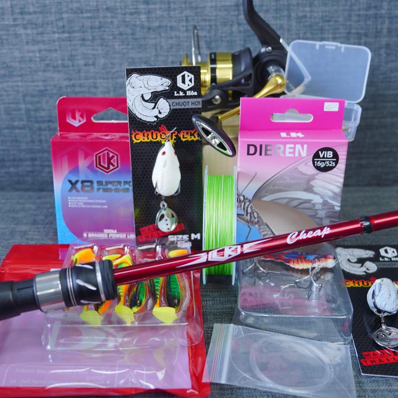   LK HÒA  COMBO ĐẦY ĐỦ LURE CẦN CHEAP MÁY ĐỨNG DAIWA RS COMBO CHUYÊN CÂU LURE CHỈ VIỆC LẮP VÀO VÀ CÂU 