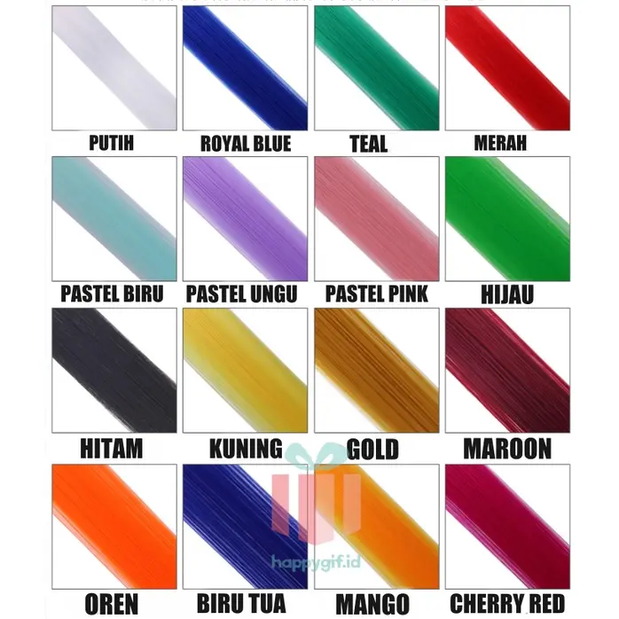 Rambut Jepit palsu Colourful Extention Wanita pemanjang rambut warna warni / Wig rambut palsu wanita 2