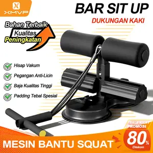XMVP Mesin sit-up, hisapan kuat, daya super, 3 tingkat intensitas, latihan inti perut, kunci kaki sit-up dengan tali tarik, mesin sit-up, alat bantu latihan sit-up, SIT UP, hisapan