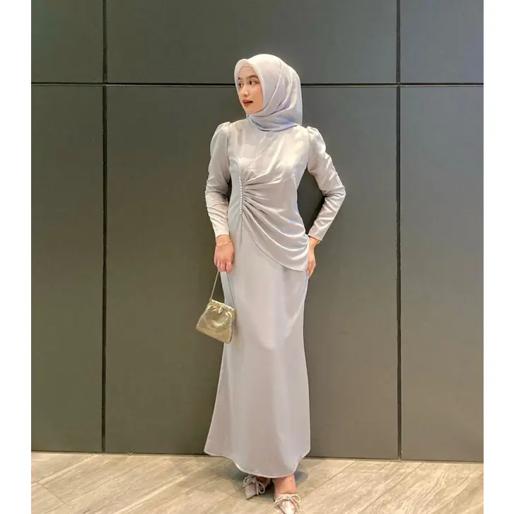 Bahan Satin Gaun Bridesmaid Hijab DIVA DRESS VIRAL GAMIS PESTA SERAGAM BRIDESMAID  SATIN DRESS PESTA