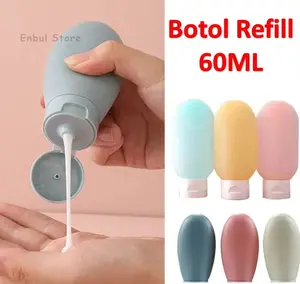 Botol Sabun Lotion Macaron Mini isi Ulang Travel Botol Skin Care Cair Isi 60ml Botol Refill Plastik