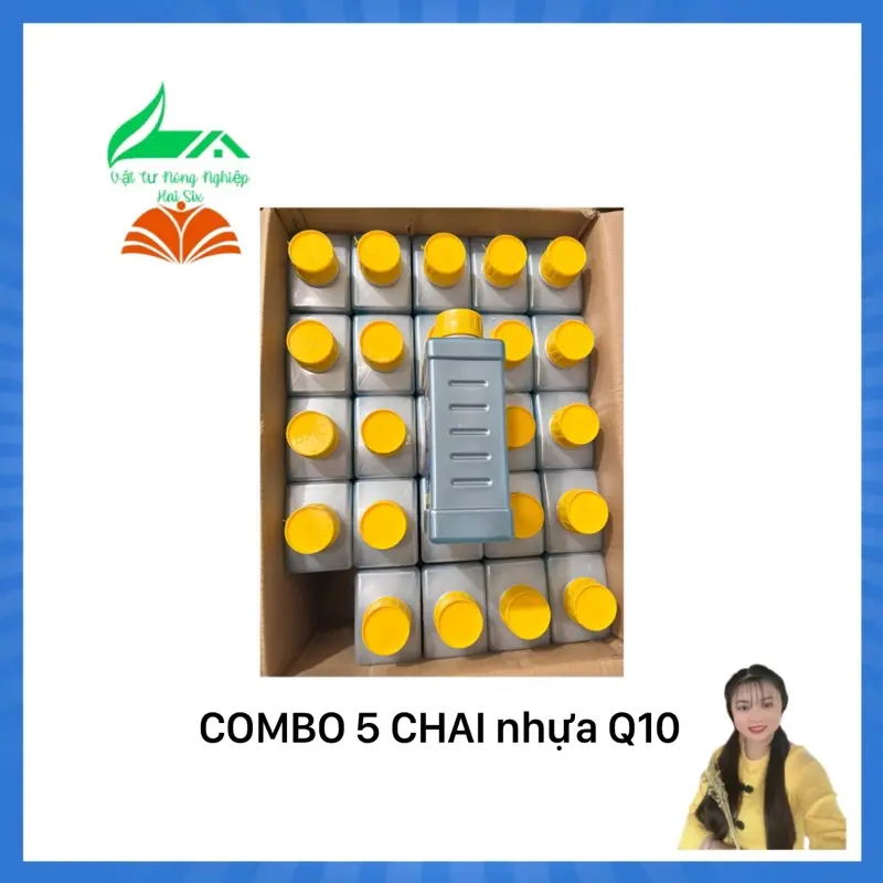 [Combo 5 tặng 5 gói anly] Chai Nhựa  Q10 Nắp Màu Vàng dùng để chứa dung dịch sử dụng trong nông nghiệp Đựng Gia Vị