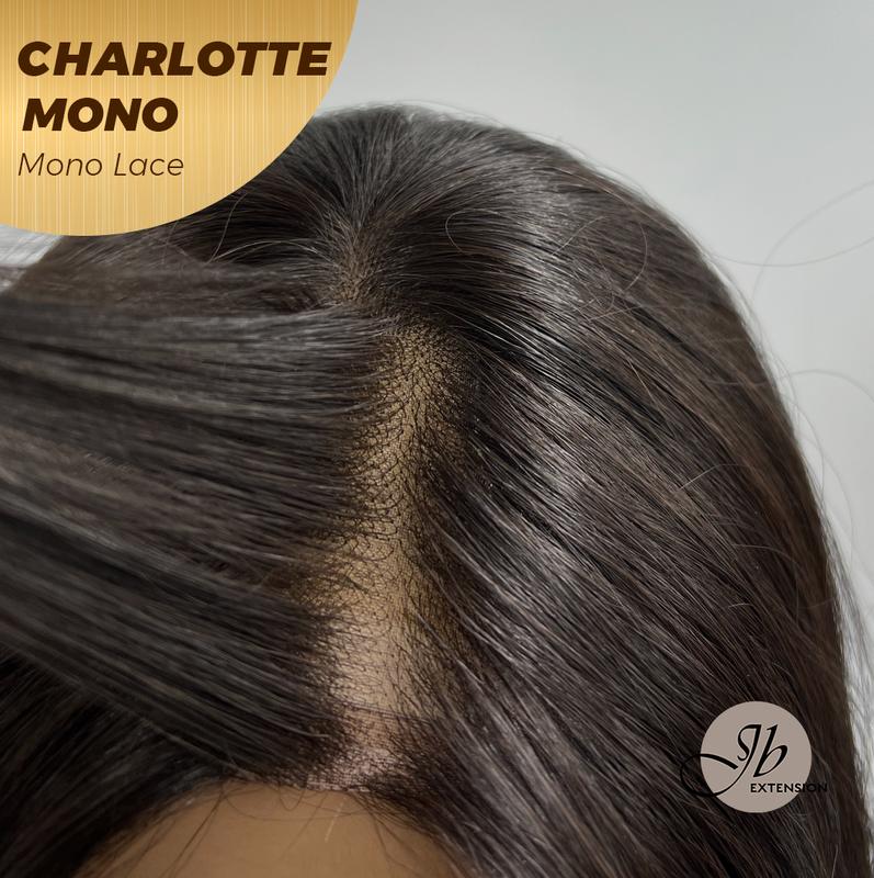 JBEXTENSION【UK】CHARLOTTE MONO Partial Monofilament Wig 22 Inches Natural Black Partial Mono Lace Glueless Wig CHARLOTTE MONO 5