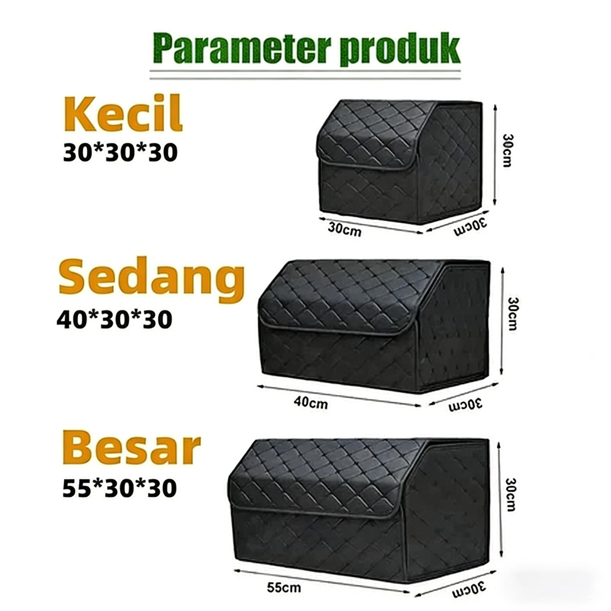 AutoGlide Bagasi Lipat Berbahan Kulit Untuk Mobil Box Penyimpanan Bagasi Box Penyimpanan Mobil Box Penyimpanan Multifungsi Lipat Box Penyimpanan Bagasi Belakang Aksesori Mobil
