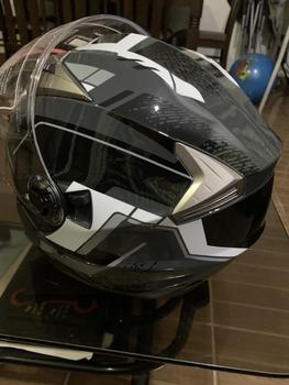 Product Review of Helmet motor Topi keledar visor dwi lapis motosikal GXT Stylish motorcycle helmet open face double layer visor lens from 🅳** 🅰**🅶 3