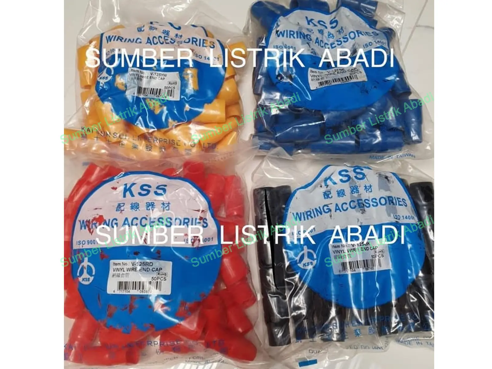 KSS V 8 Vinyl End Cap / Pelindung Skun Kabel Taiwan (100 pcs)