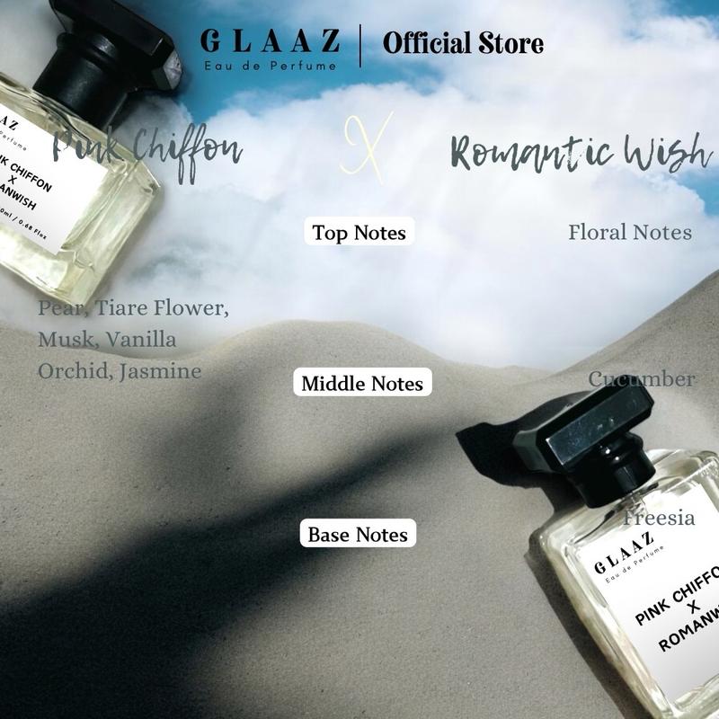 Glaaz Parfum - Pink Chiffon X Romantic Wish - Parfum Unisex 1