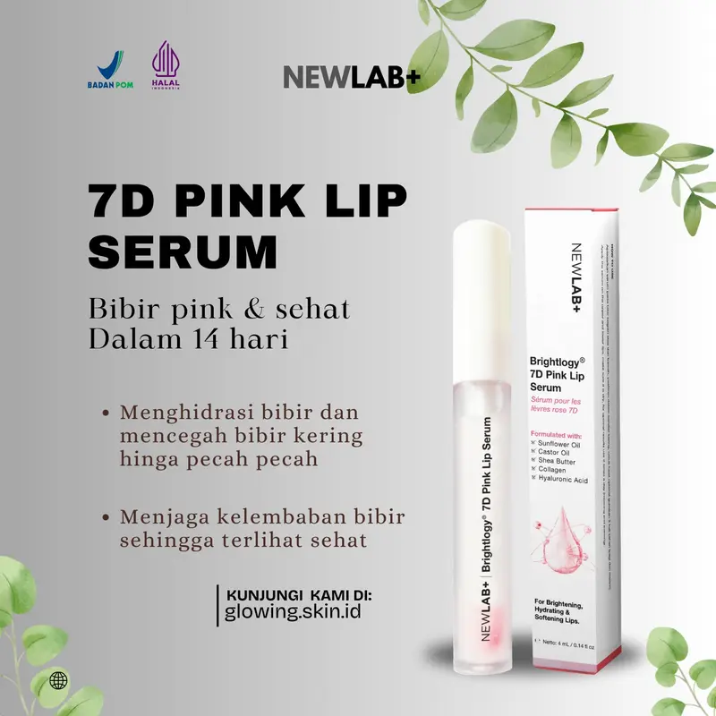 NEWLAB 7D Pink Lip Serum | Lipglos Bening Lip Balm | Serum Bibir | 4ml 0