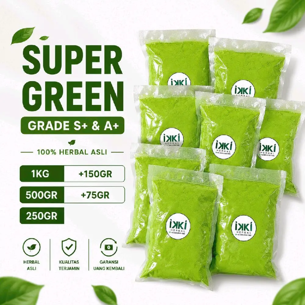 bubuk hijau kalimantan pilihan bonus 150gram premium