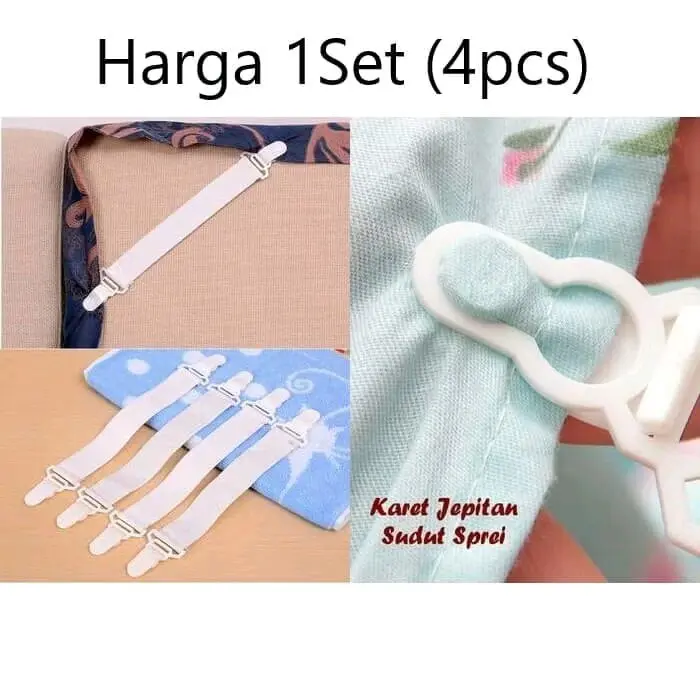 Karet Penjepit Sudut Sprei 4 Sudut - Jepitan Sprei | Rubber Clip Bed Sheet 2