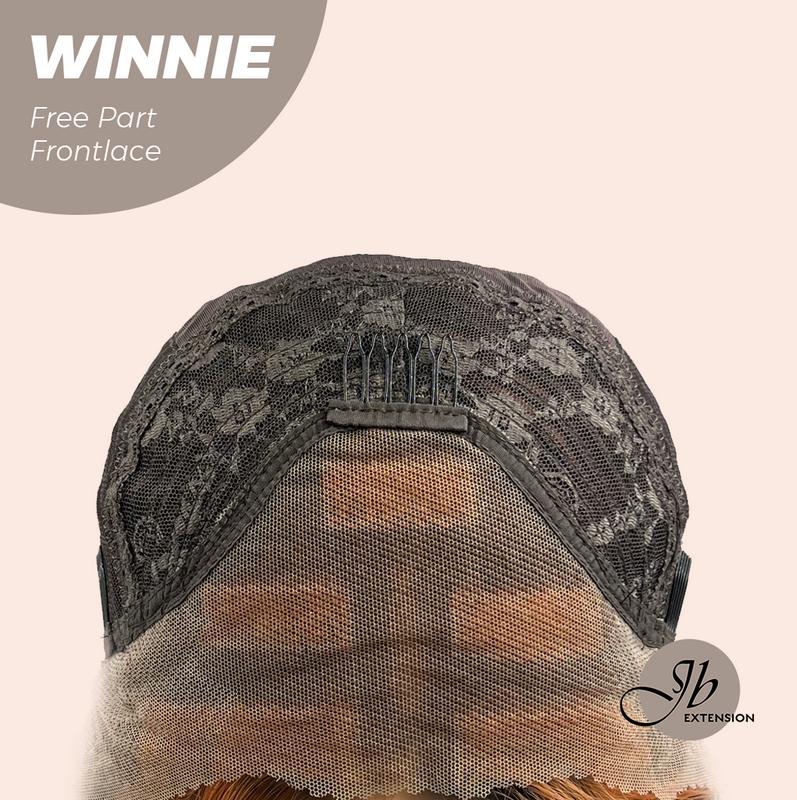 JBEXTENSION【UK】26 Inches Copper Curly Fiber X, Tangle Less Pre-Cut Free Part Frontlae Glueless Wig WINNIE 6