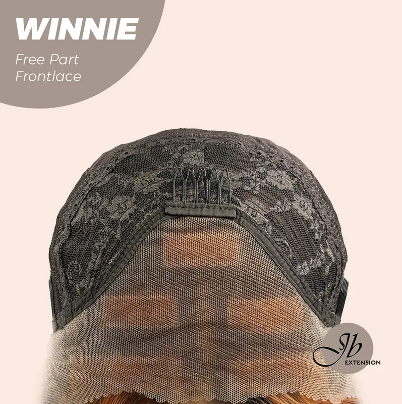 JBEXTENSION【UK】26 Inches Copper Curly Fiber X, Tangle Less Pre-Cut Free Part Frontlae Glueless Wig WINNIE 6