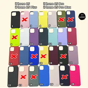 Silicone Case Full Cover Casing Soft Case Silikon Softcase Anti Noda untuk iPhone 15 / iPhone 15 Plus / iPhone 15 Pro / iPhone 15 Pro Max