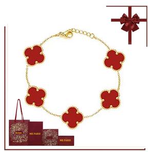 【ViP】Vòng Tay Cỏ Bốn Lá May Mắn Đường Kính 13mm Nhẹ Sang Đơn Giản Cổ Điển Quà Giáng Sinh Cho Vợ Bạn Gái Tinh Tế Cao Cấp Phong Cách Nhẹ Sang Tinh Tế