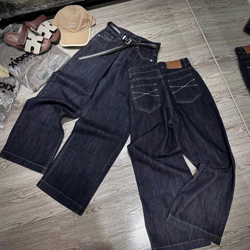 Quần Jeans Nữ Nấm Lùn QC Chỉ Nổi Túi Sau 94cm (885)