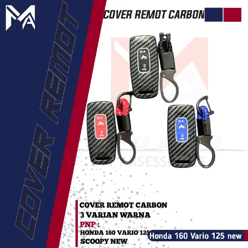 Cover Remot Carbon Vario 160 ADV 160 PCX 160 Vario 125 Scoopy New 2023 Carbon Edition Kunci 0