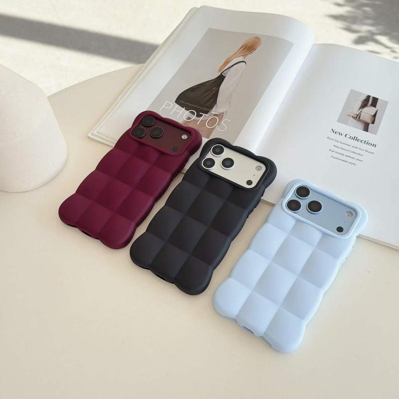 Màu đỏ anh đào mới, hình đám mây, silicone mềm mại, ốp lưng cho iPhone 18 Pro 17 Pro Max, 16 Plus, 15/14/13/12/11, nhẹ và chống rơi, màu Toban, phong cách cao cấp dành cho nữ, ốp bảo vệ