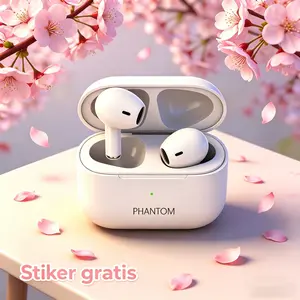 Eikelk Hsz PHANTOM E8 Plus Earphone Nirkabel, Anti Air Dalam, Baterai Tahan Lama, TWS, Bass Kuat, Surround 3D, Peredam Suara Cerdas, Gaming Esports, Panggilan, Musik, Serbaguna untuk Olahraga, Earphone Bluetooth Nirkabel