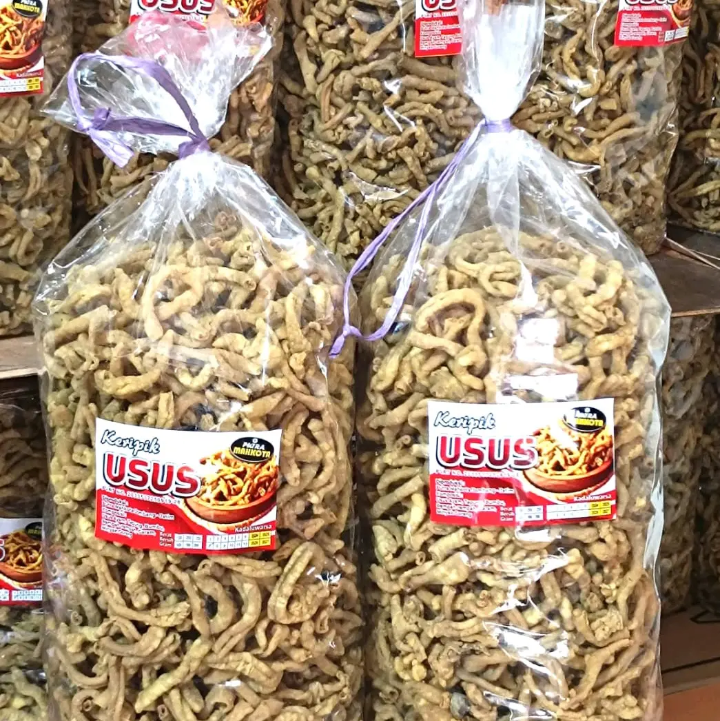 Keripik Usus Ayam 1kg  Gurih Renyah Lezat 1 Ball 2Kg  Kripik Usus Ayam  Crispy Rasa Gurih Original