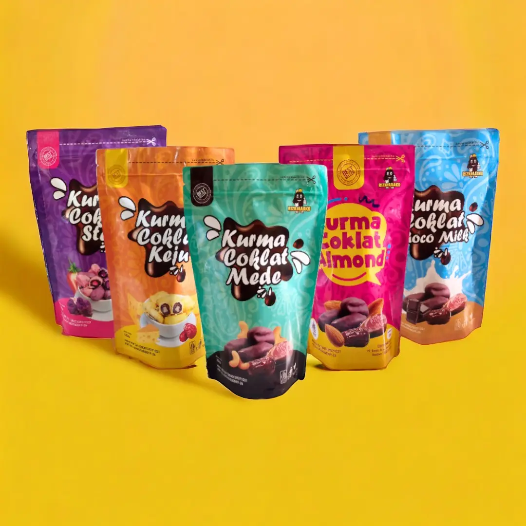 Kurma Cokelat Rizkiaaaku Aneka Rasa Buah dan kacang buah Snack Almond Makanan Spearmint Refill Pouch talas ungu kurma coklat choco mede hampers ramadhan arab Paketan Oleh snacks Food Cemilan Susu box kue gift