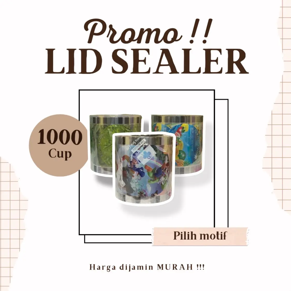 LID SEALER 1000, 1200 CUP | PLASTIK CUP SEALER