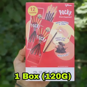 COD Glico Pocky Mini Sachet Kemasan Box Isi 12Pcs 120Gram Rasa Coklat  #pocky #pockysacset #glicopocky Food Snack Makanan Cemilan Biskuit Kering Camilan Coklat Cookies Jajanan Cokelat