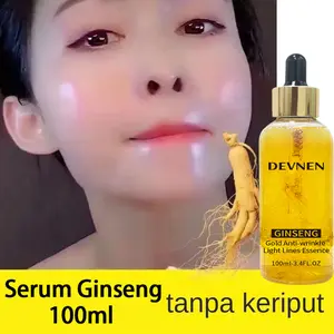 Serum Ginseng 100ML Ginseng Essence Anti Kerut Serum Whitening Anti Aging Serum Anti Penuaan penghilang flek hitam Mencerahkan Warna Kulit Memutihkan Esensi Moisturizing Kering Anti Kerut Serum Soothing Skin Wajah Glowing Dan Putih Kerutan Mengencangkan