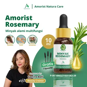 Amorist Rosemary 100% Alami - Minyak Rambut, Alis, dan Janggut| Perawatan Alami untuk Keb*takan I Vitamin Penumbuh Rambut Free spoolie Haircare Rambut Kering