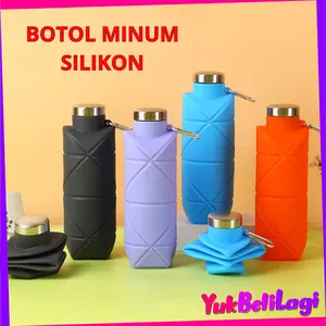 COD (YBL) Botol Air Minum Lipat 700ml Silikon Bebas BPA Tempat Minuman Portable Sgt Fleksibel dan Tahan Bocor Bahan Silicon (BELI LOKAL)