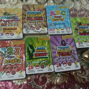 FLASH CARD EDUKASI ANAK BAHAN TEBAL / KARTU MAINAN ANAK BALITA PINTAR / MAINAN EDUKATIF FLASHCARD ANAK WIPE CLEAN / KARTU PERMAINAN BELAJAR PAUD TK SD / HEWAN HURUF ALFABET ANGKA