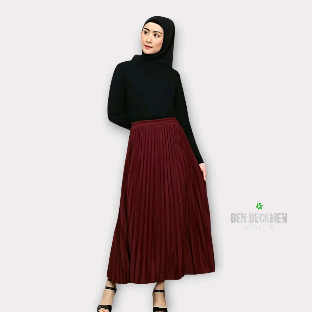 Aisha Pleated Skrit Original Rok Plisket Premium Cosebho Import Jumbo Basic maxi skirt canda mayung