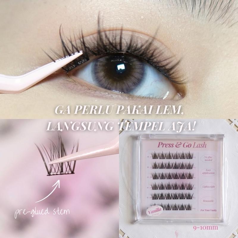 Press&Go Lash For Your Vanity Bulumata/Eyelash Individual/ bulu mata tanpa lem cluster lashes 0