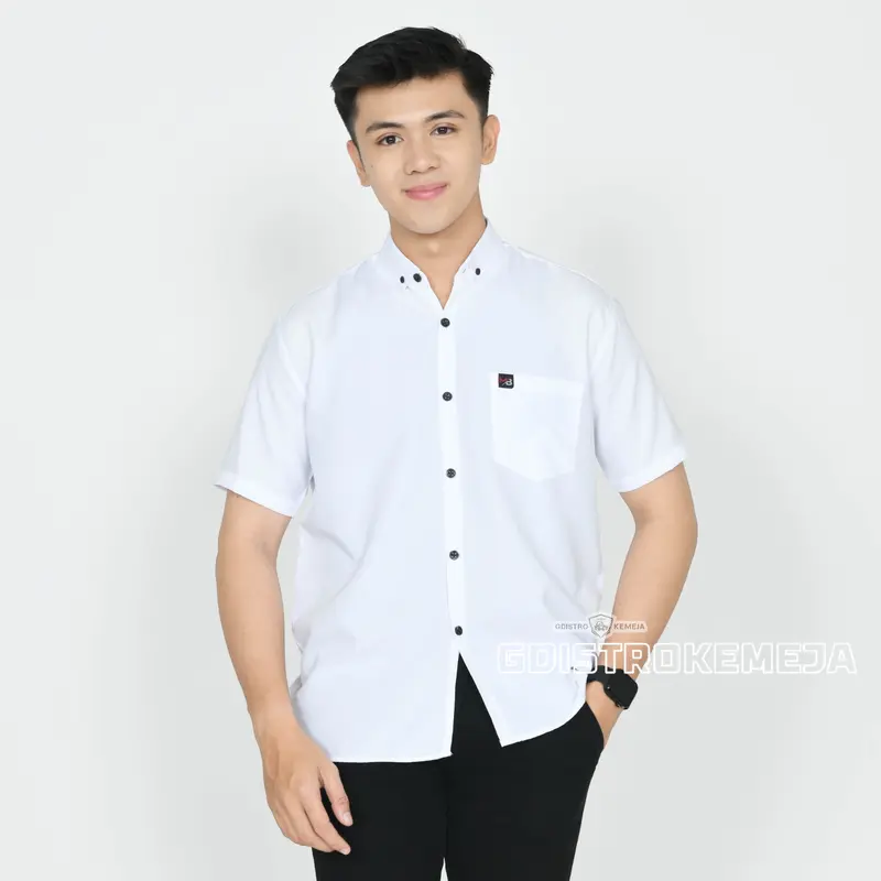 Kemeja coksu milo baju pria kemeja polos lengan pendek katun nyaman 4