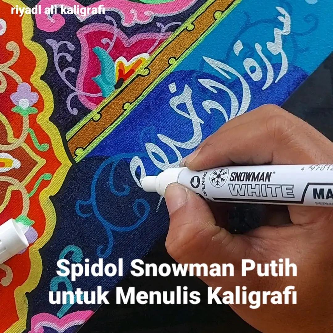 Spidol Kaligrafi - Snowman Putih