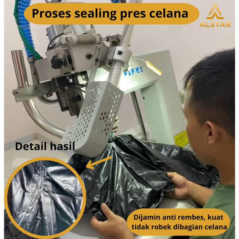 Jas Hujan Stelan ALSTAR Anti Rembes, PVC 0,25 tebal, Full Protection, Perlindungan Ganda - Setelan 3