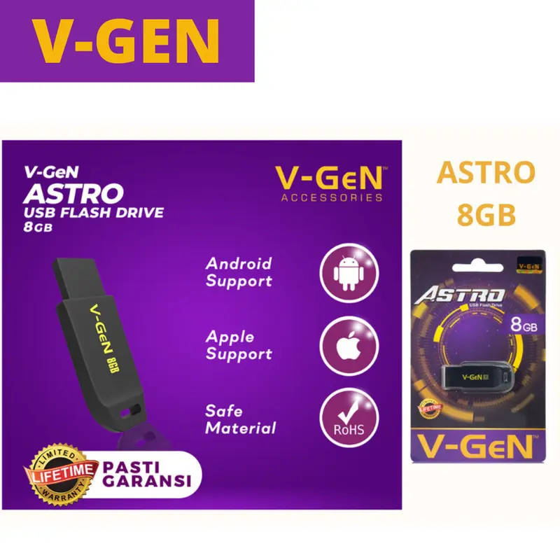 V-GEN Astro Flashdisk 8 Gb Usb 2.0 1