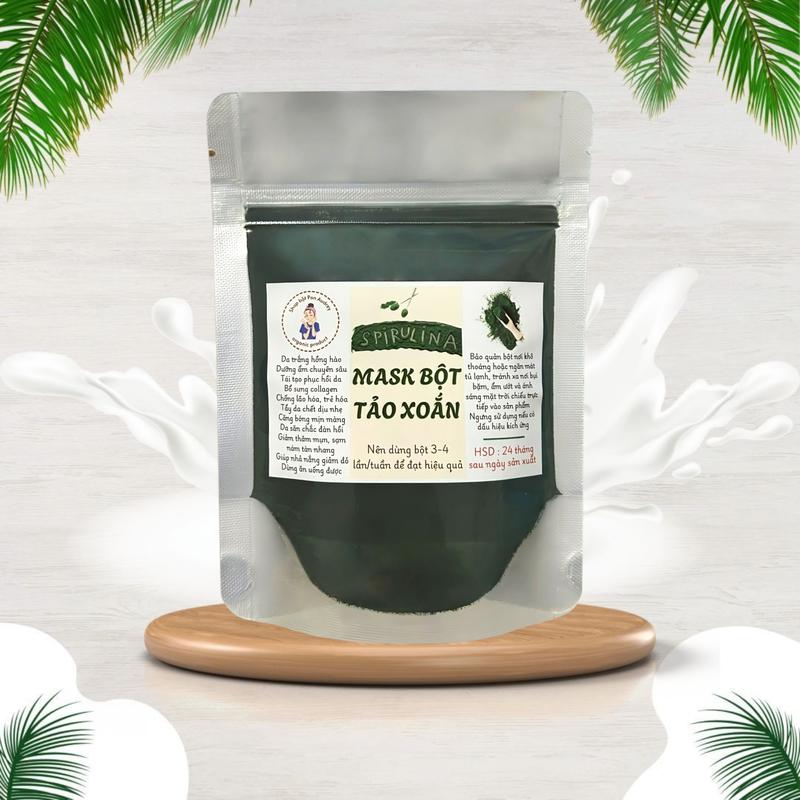 Mặt nạ bột tảo xoắn nguyên chất hỗ trợ làm đẹp da skincare cosmetics
