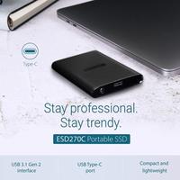 Gambar Transcend ESD270C Portable SSD 250GB 500GB 1TB 2TB - External SSD USB3.1 Gen 2 Type C - 250GB  dari Duta Mandiri Infokom Kota Administrasi Jakarta Pusat 4 Tokopedia
