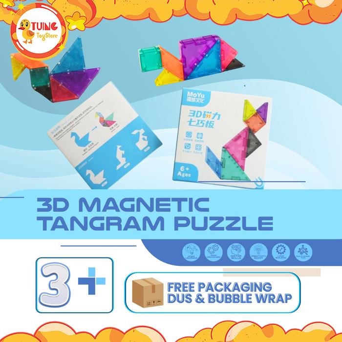 Jual 3D Magnetic Tangram Puzzle | Mainan Balok untuk Anak | Mainan ...