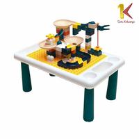 Gambar [COD] SK M39 M111 Meja Belajar Anak Multifungsi Mainan Edukasi Meja Susun Balok Bangunan Blok - MEJA BLOK MERAH 80PC dari satukeluargaid Kab. Tangerang 1 Tokopedia