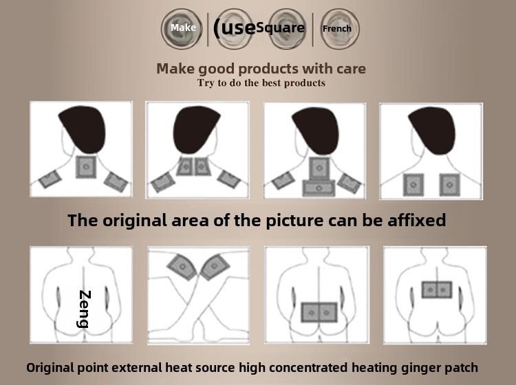 Product Introduction of [SG Ready Stock] 50 Pcs Big Herbal Ginger Plaster/Patch, Heat Patch Neck Shoulder Waist Body Plastic Unisex 4