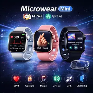 Microwear S10 Pro Smartwatch AMOLED 46(mm) 42Mini (mm)IP68 Tahan Air  Inci Layar HD - Bluetooth , 4GB Monitoring Kesehatan 24 Jam,Mendukung obrolan WhatsApp ChatGPT bluetooth Android iOS jam tangan pintar
