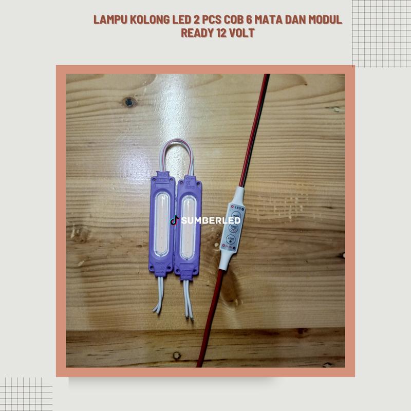2 pcs Lampu Led Modul COB 6818 12V + Led Controller Kontrol Kedip 3